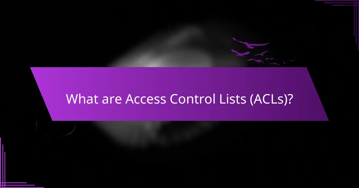 What are Access Control Lists (ACLs)?