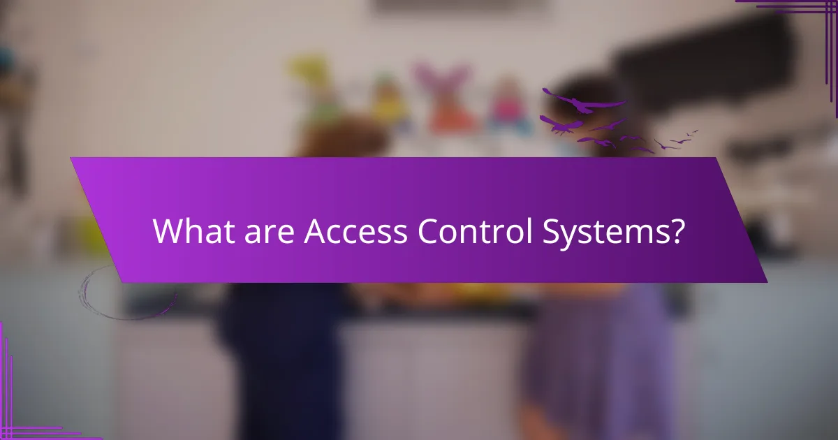 What are Access Control Systems?