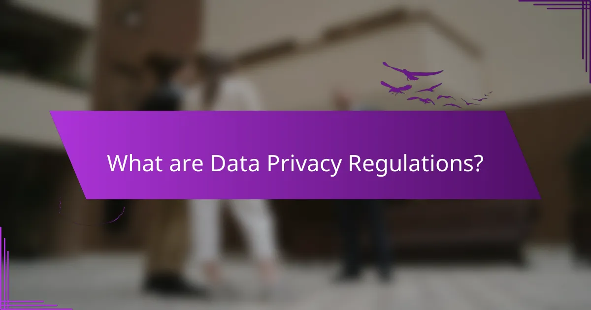 What are Data Privacy Regulations?
