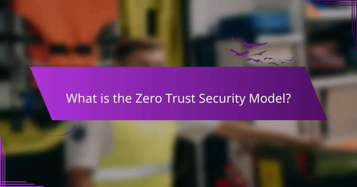 What is the Zero Trust Security Model?
